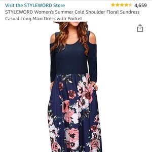 NWOT Cold shoulder dress